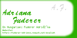 adriana fuderer business card